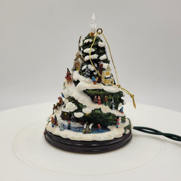 Bradford Edition Thomas Kinkade Village 4.5" Christmas Illuminated Tree Ornament - Picture 5 of 9